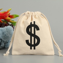 Custom Printed Eco Friendly cotton drawstring bag
