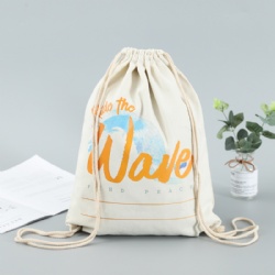 Natural Cotton Drawstring Bag