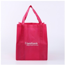 Pink non woven shopping bag