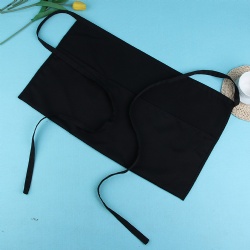 BLACK COTTON APRON